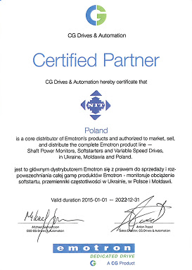 Certifikat NIT 2022 Emotron